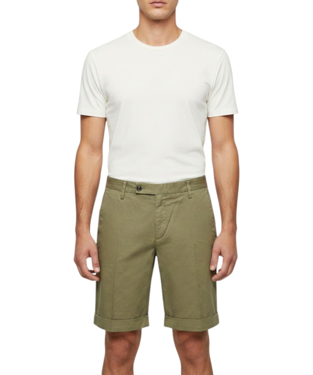 Bermuda Hombre Algodón Stretch Vientre Plano