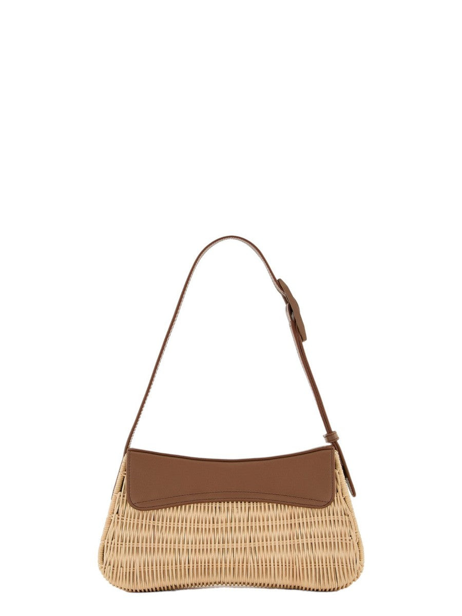 Borsa a spalla baguette in midollino-Emporio Armani-Borse a spalla-Vittorio Citro Boutique