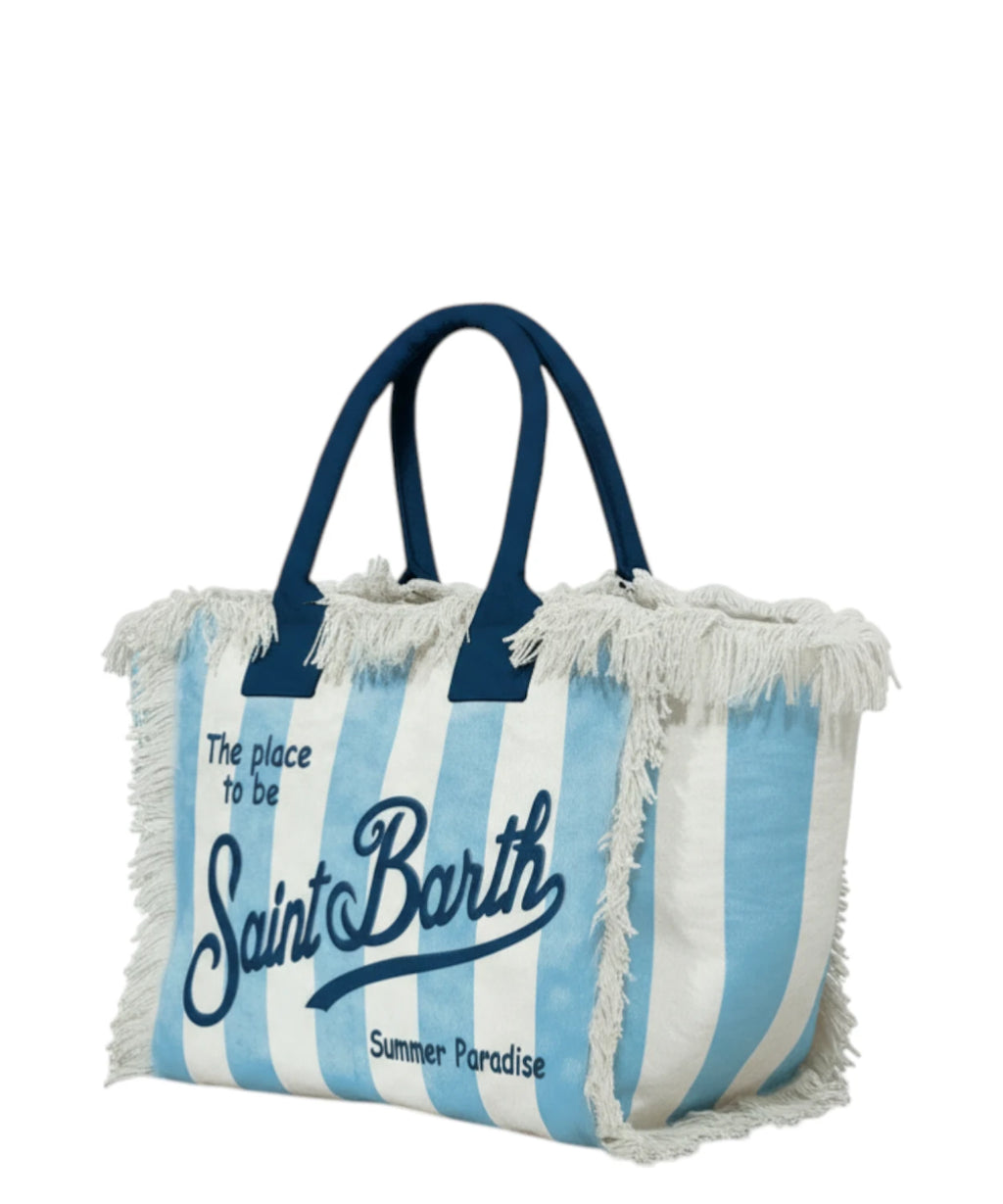 Borsa Colette Stripes MC2 Saint Barth in canvas