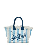 Borsa Colette Stripes MC2 Saint Barth in Canvas