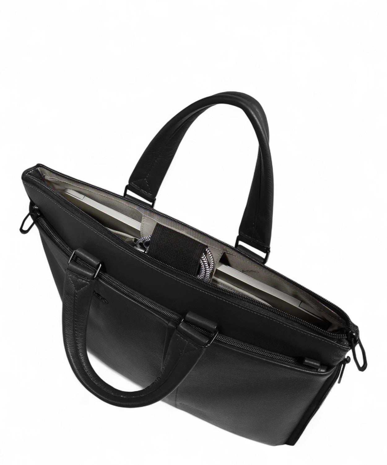 Borsa Porta PC 15,6" in Pelle con Tracolla e Sistema Shock Absorber-Piquadro-Borse da lavoro-Vittorio Citro Boutique