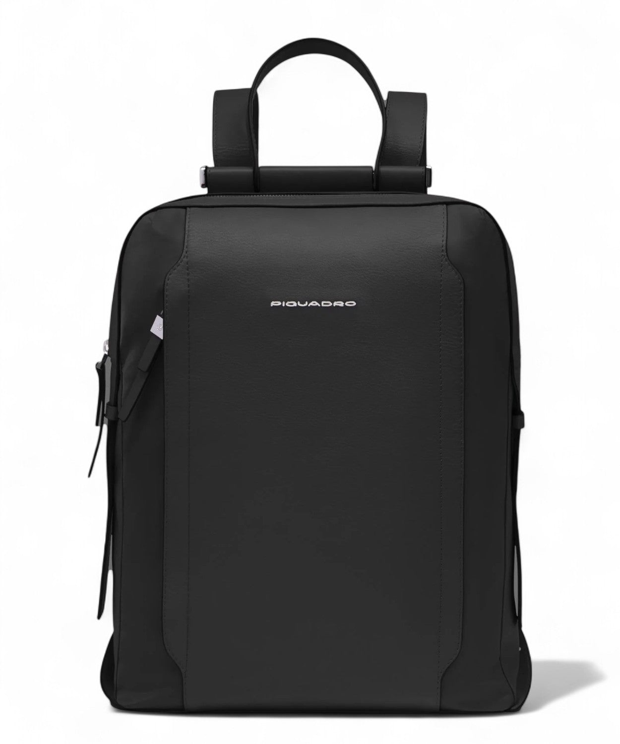 Zaino Porta PC 14" in Pelle e Tessuto con Tasca Power Bank-Zaini-Piquadro-Vittorio Citro Boutique