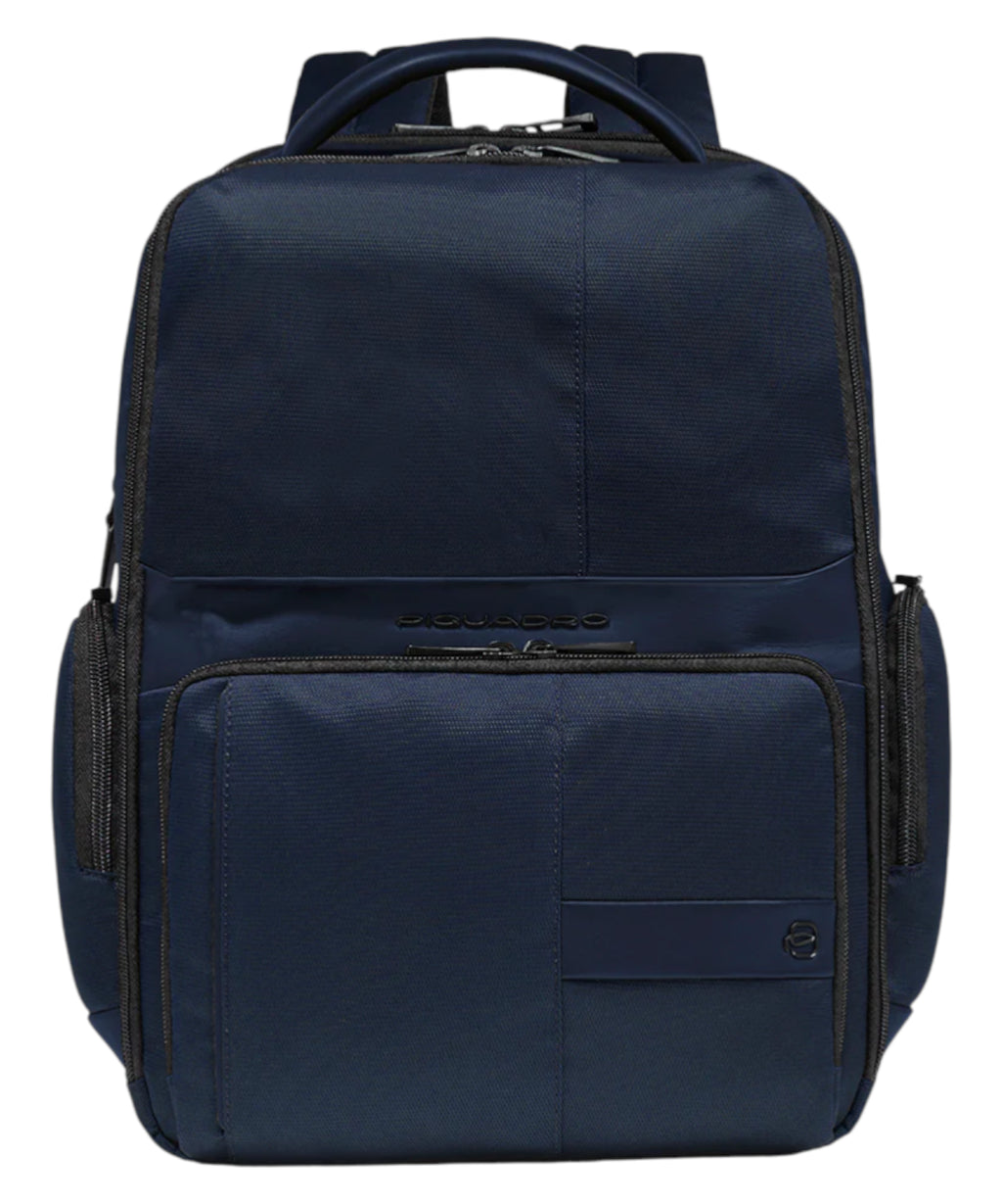 15.6" Fast-Check Leather and Fabric Laptop Backpack