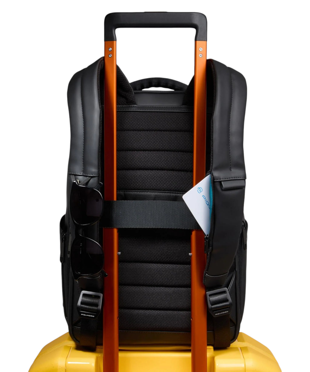 Piquadro expandable cabin trolley backpack for travel