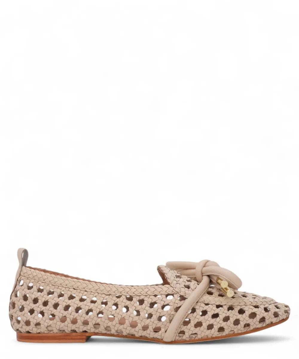 Ballerina in Pelle Intrecciata-Parodi Shoes-Mocassini-Vittorio Citro Boutique
