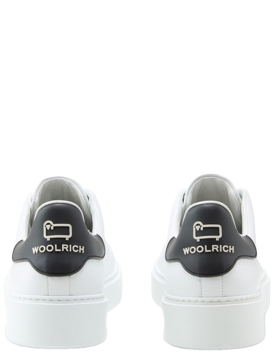 Sneakers Classic Court in pelle con toppa a contrasto-Woolrich-Sneakers-Vittorio Citro Boutique