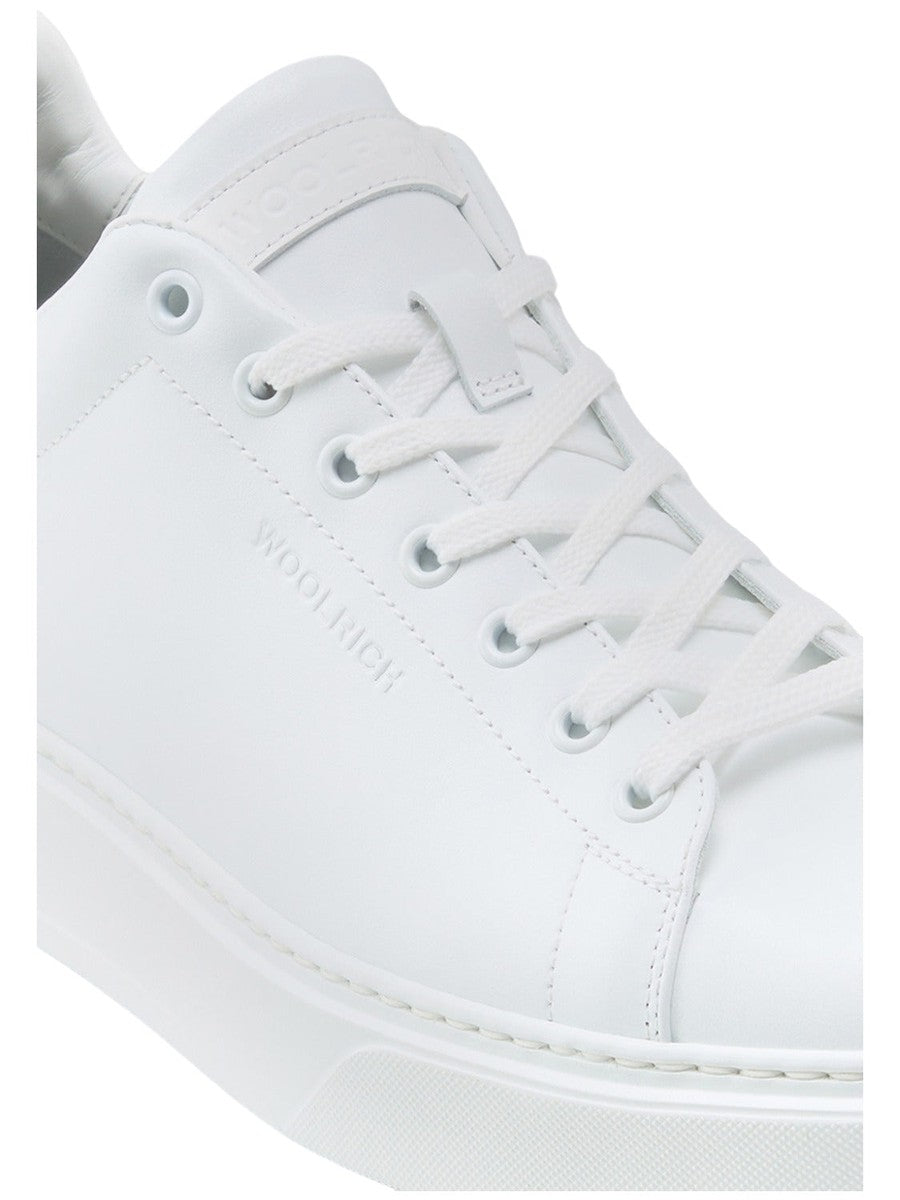 Sneakers Classic Court in pelle con toppa a contrasto-Woolrich-Sneakers-Vittorio Citro Boutique