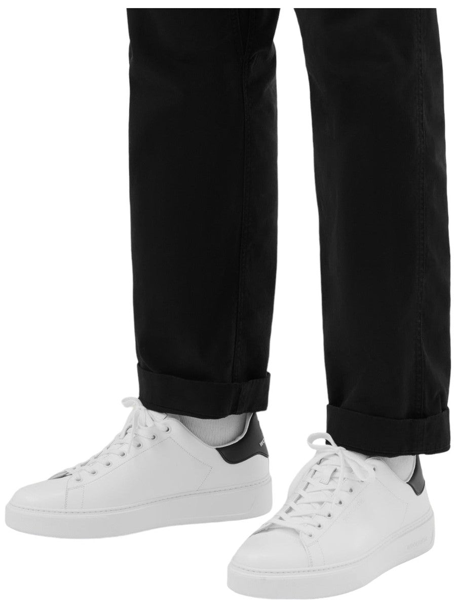 Sneakers Classic Court in pelle con toppa a contrasto-Woolrich-Sneakers-Vittorio Citro Boutique