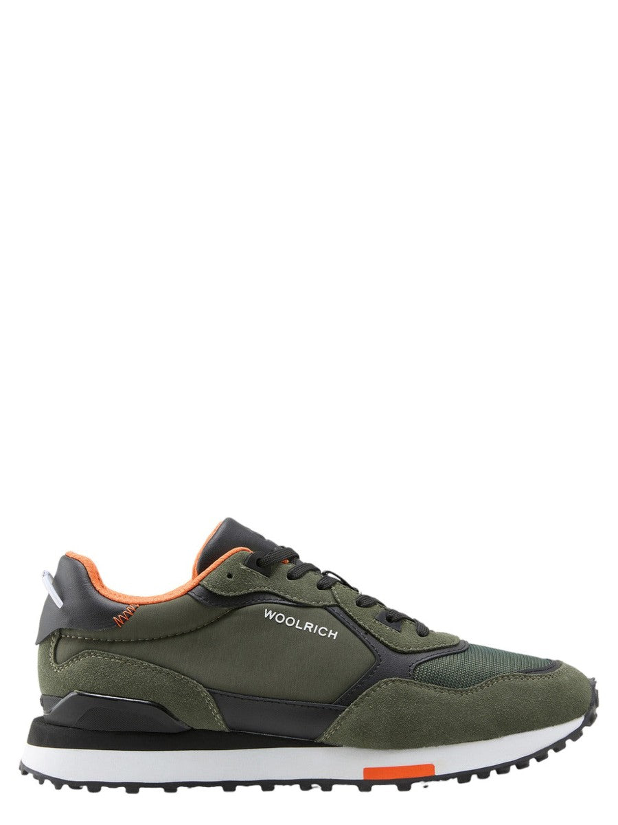 Retro Sneakers in pelle con dettagli in nylon-Woolrich-Sneakers-Vittorio Citro Boutique