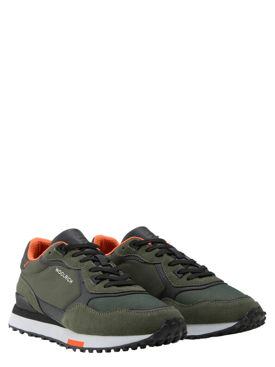 Retro Sneakers in pelle con dettagli in nylon-Woolrich-Sneakers-Vittorio Citro Boutique