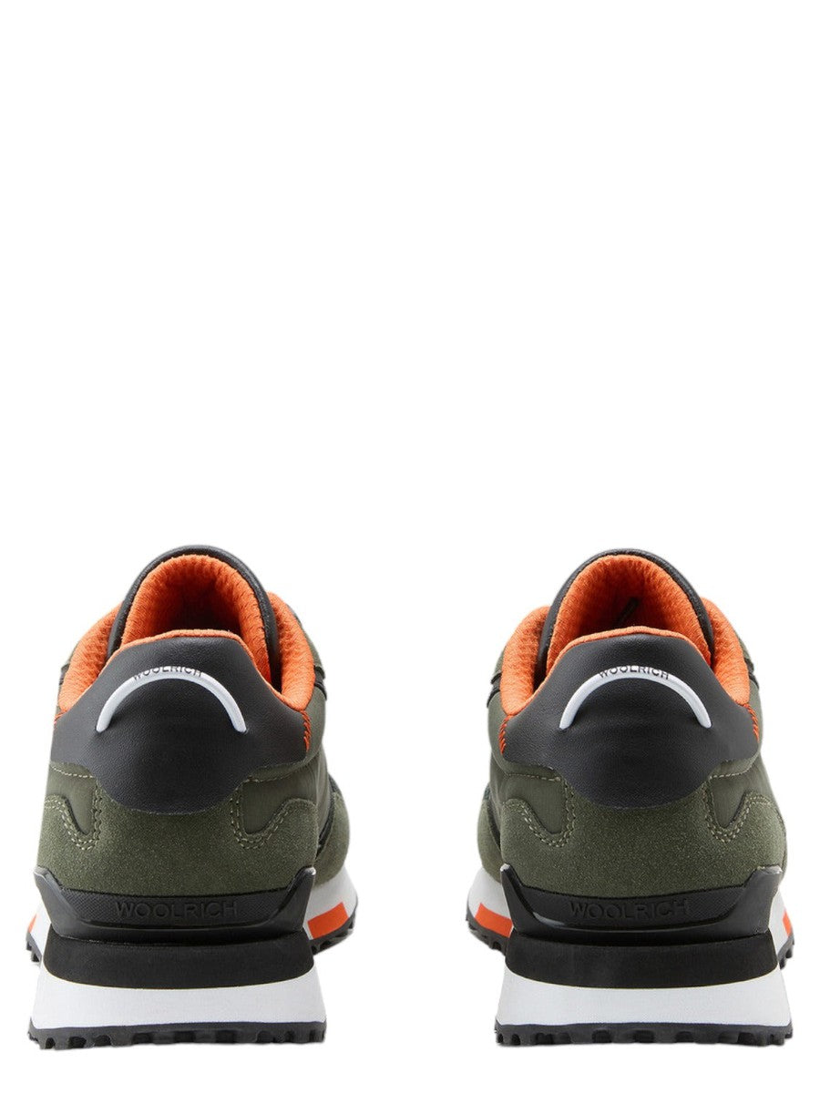 Retro Sneakers in pelle con dettagli in nylon-Woolrich-Sneakers-Vittorio Citro Boutique