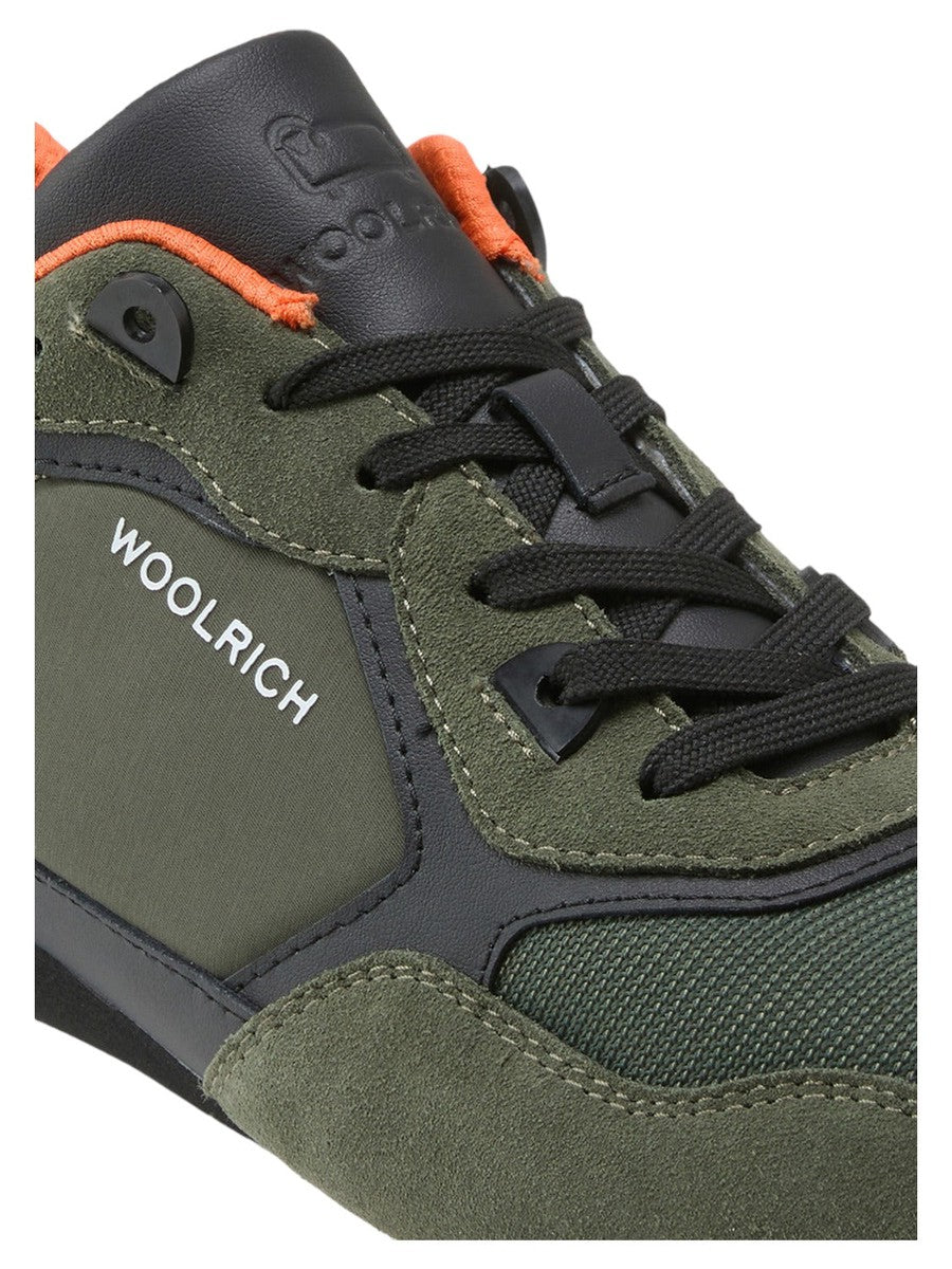 Retro Sneakers in pelle con dettagli in nylon-Woolrich-Sneakers-Vittorio Citro Boutique