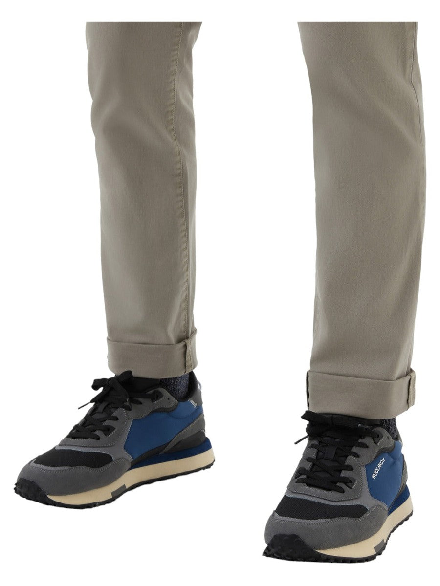 Retro Sneakers in pelle con dettagli in nylon-Woolrich-Sneakers-Vittorio Citro Boutique