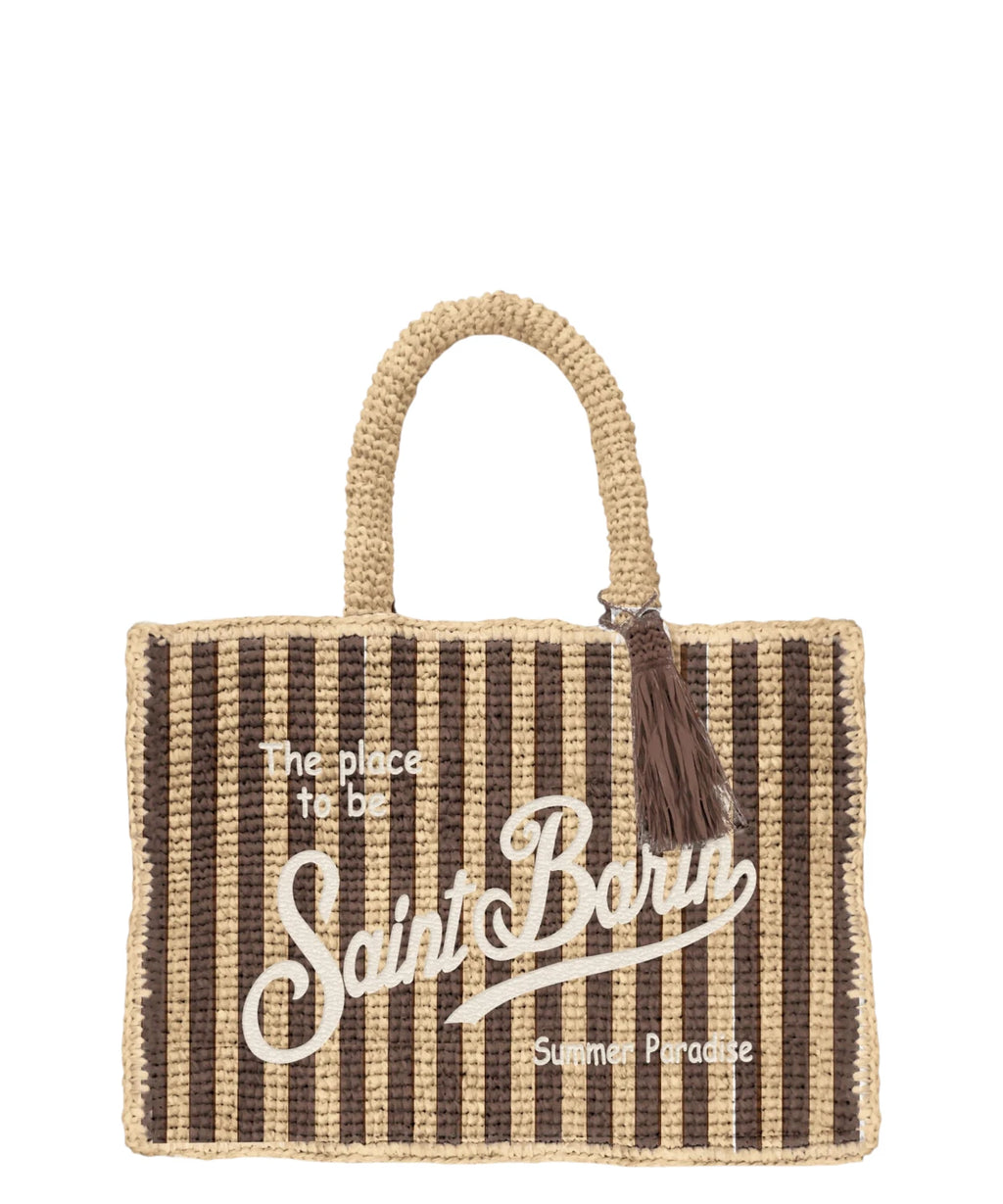 MC2 Saint Barth Colette Raffia Stripes - zomerse raffia tas