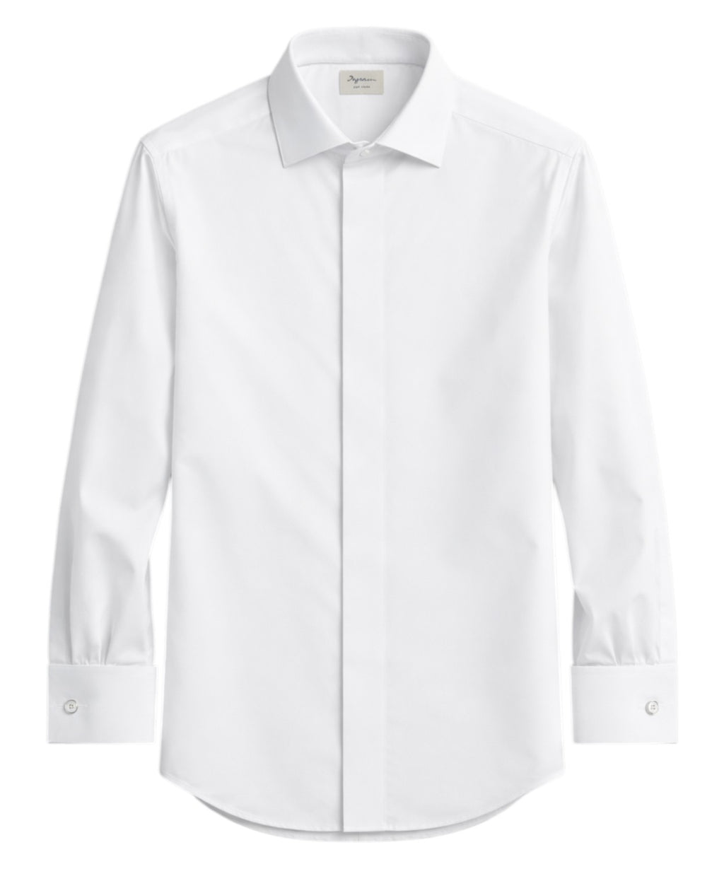 Slim fit hvid skjorte til herre til ceremoni