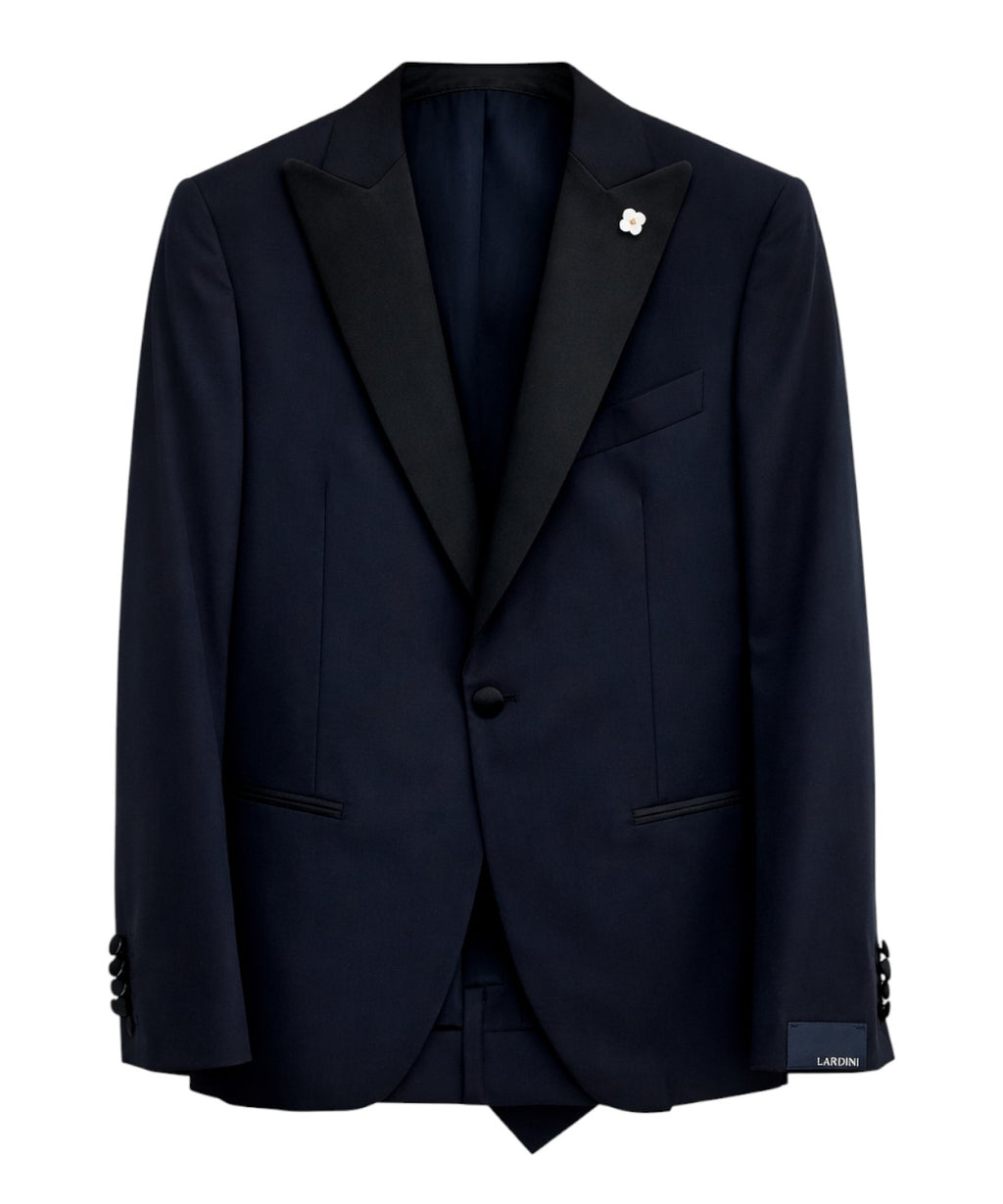 Men's Lardini Formal Suit with Satin Lapels