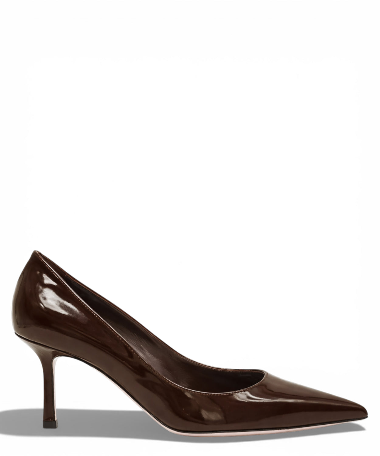 Décolleté Eva Vernice Marrone con Tacco 7.5cm