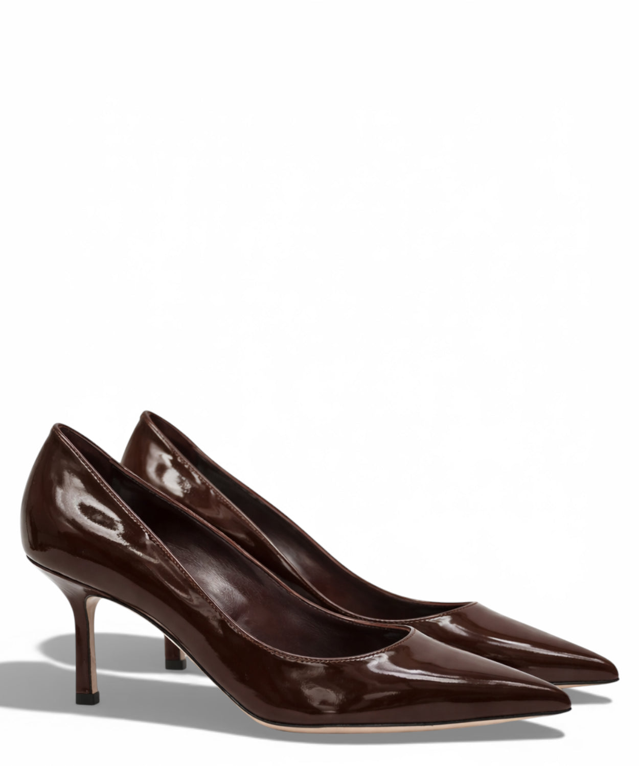 Décolleté Eva Vernice Marrone con Tacco 7.5cm