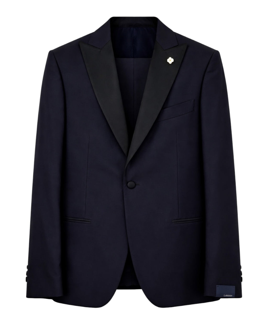 Men's Lardini Suit with Satin Lapels