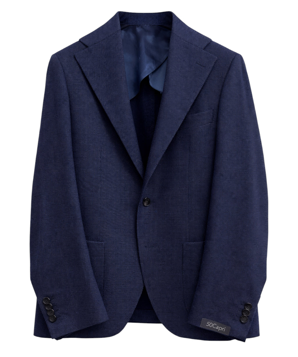 Single-breasted G. Capri Jacket in Wool Blend Piqué