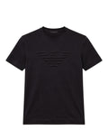 Emporio Armani T-shirt Uomo Fit in Cotone con Logo in Rilievo