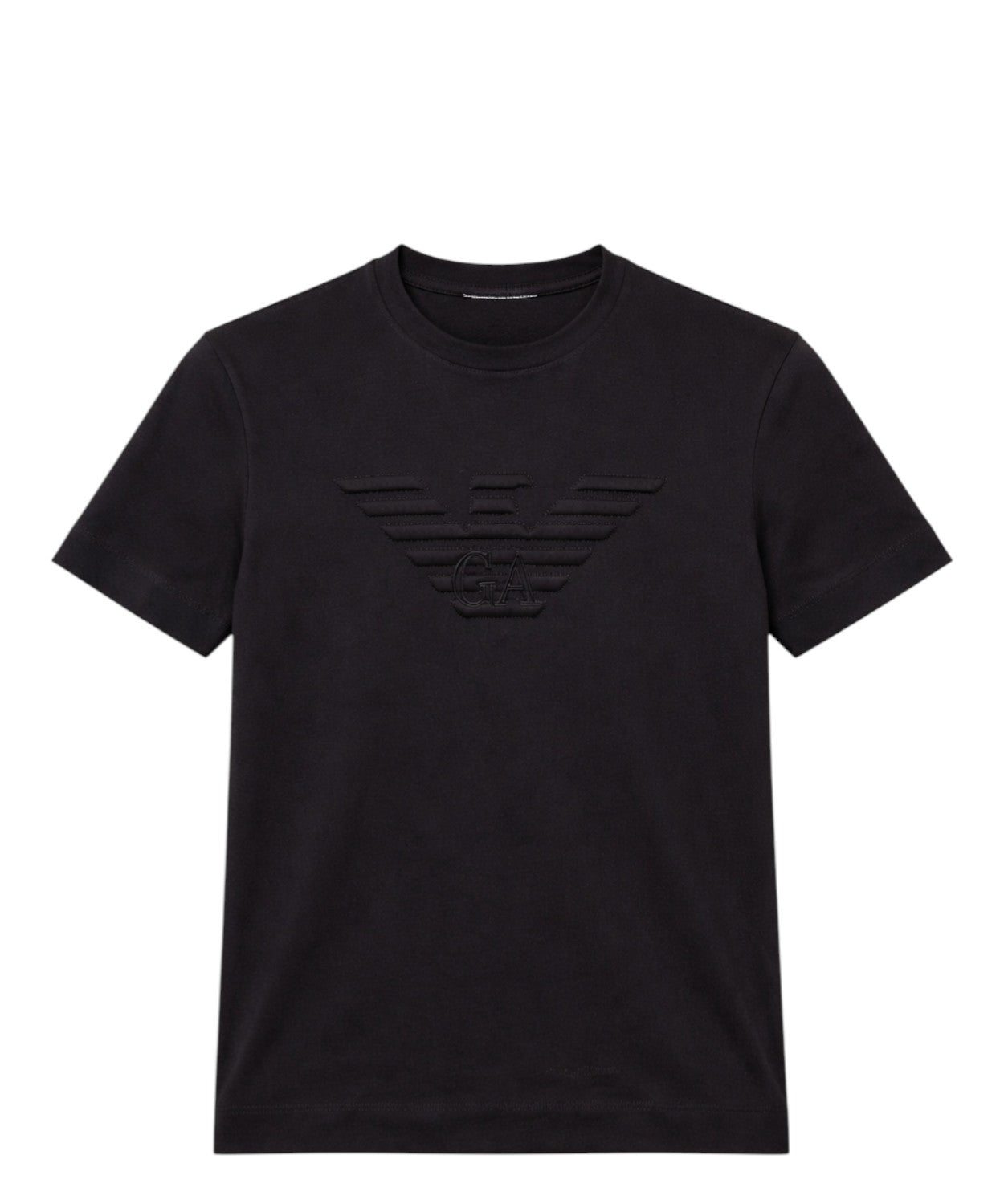 Emporio Armani T-shirt Uomo Fit in Cotone con Logo in Rilievo