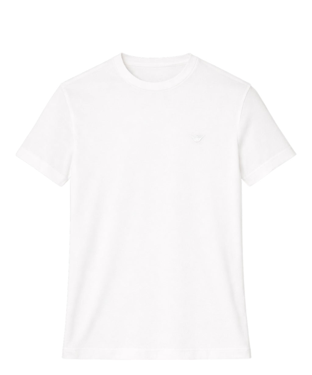Slim fit T-shirt Emporio Armani in modal met geborduurd logo