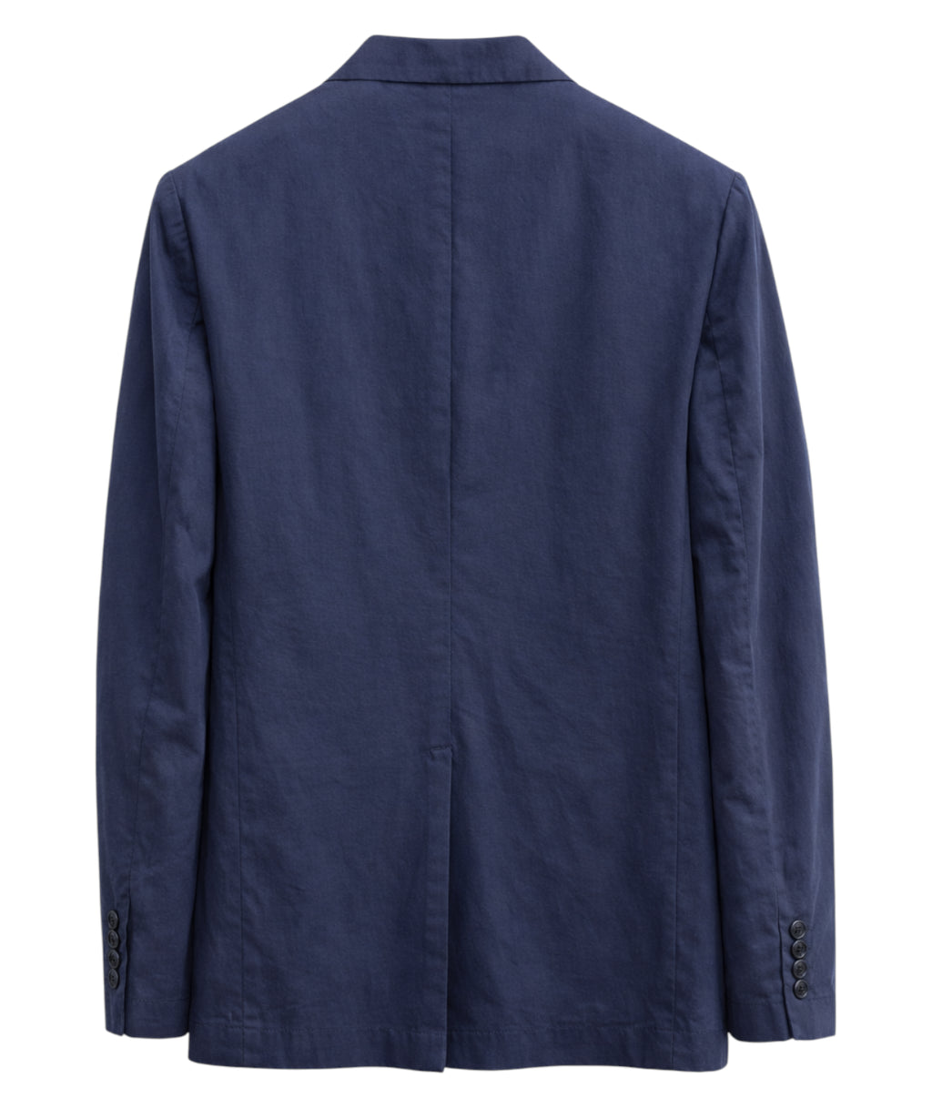 G Capri Blue Single-Breasted Cotton Jacket
