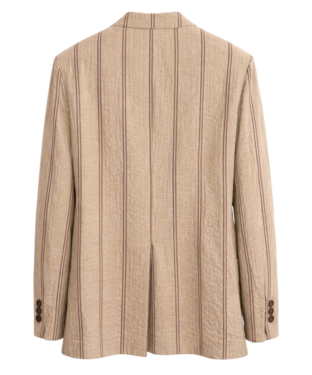 Lardini Men's Striped Linen Single-Breasted Jacket