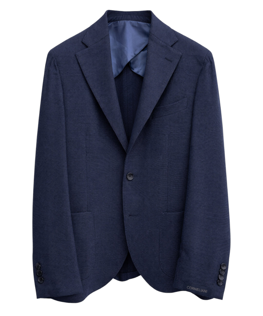 Single-breasted G Capri jacket in wool blend piqué