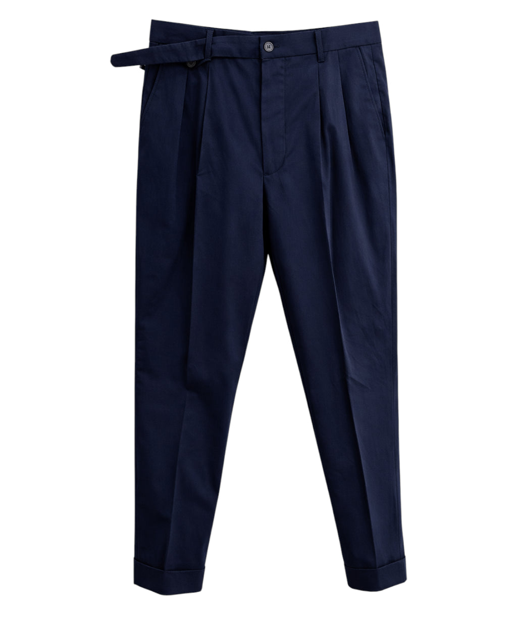 Lardini cotton trousers with side belt