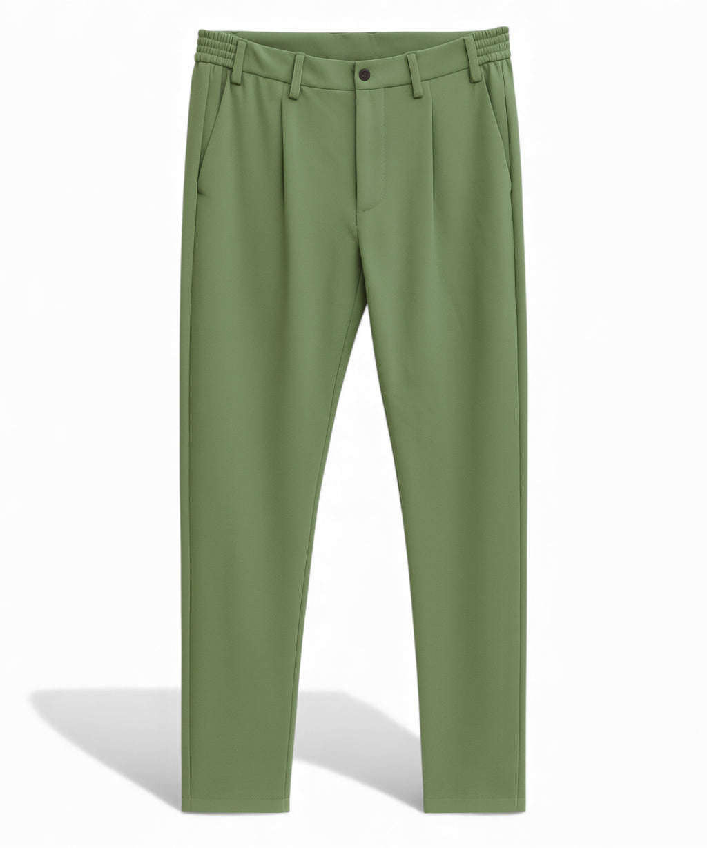 Green Pleated Trousers