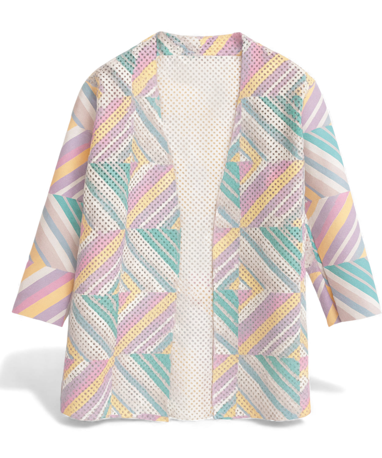 Giacca traforata geometrica