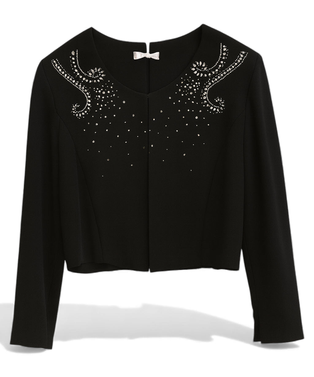 Tuwe Shrug with Black Rhinestones