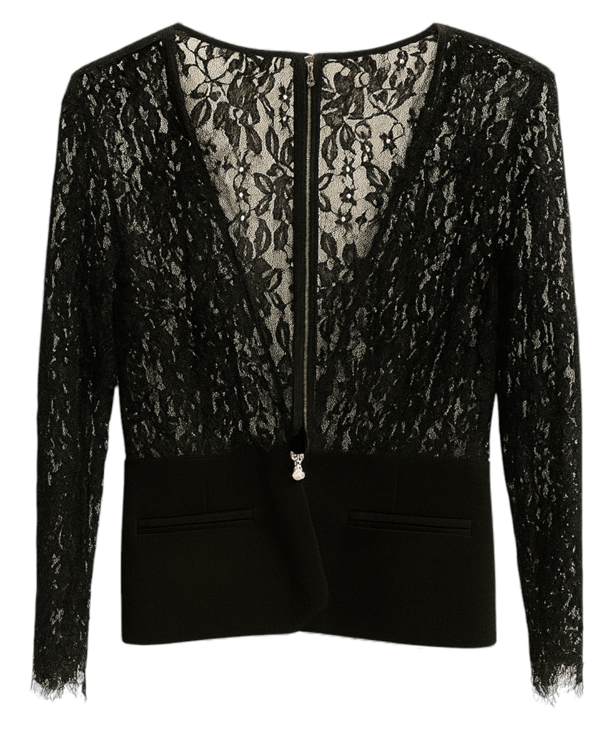 Blusa con Pizzo e Scollo a V