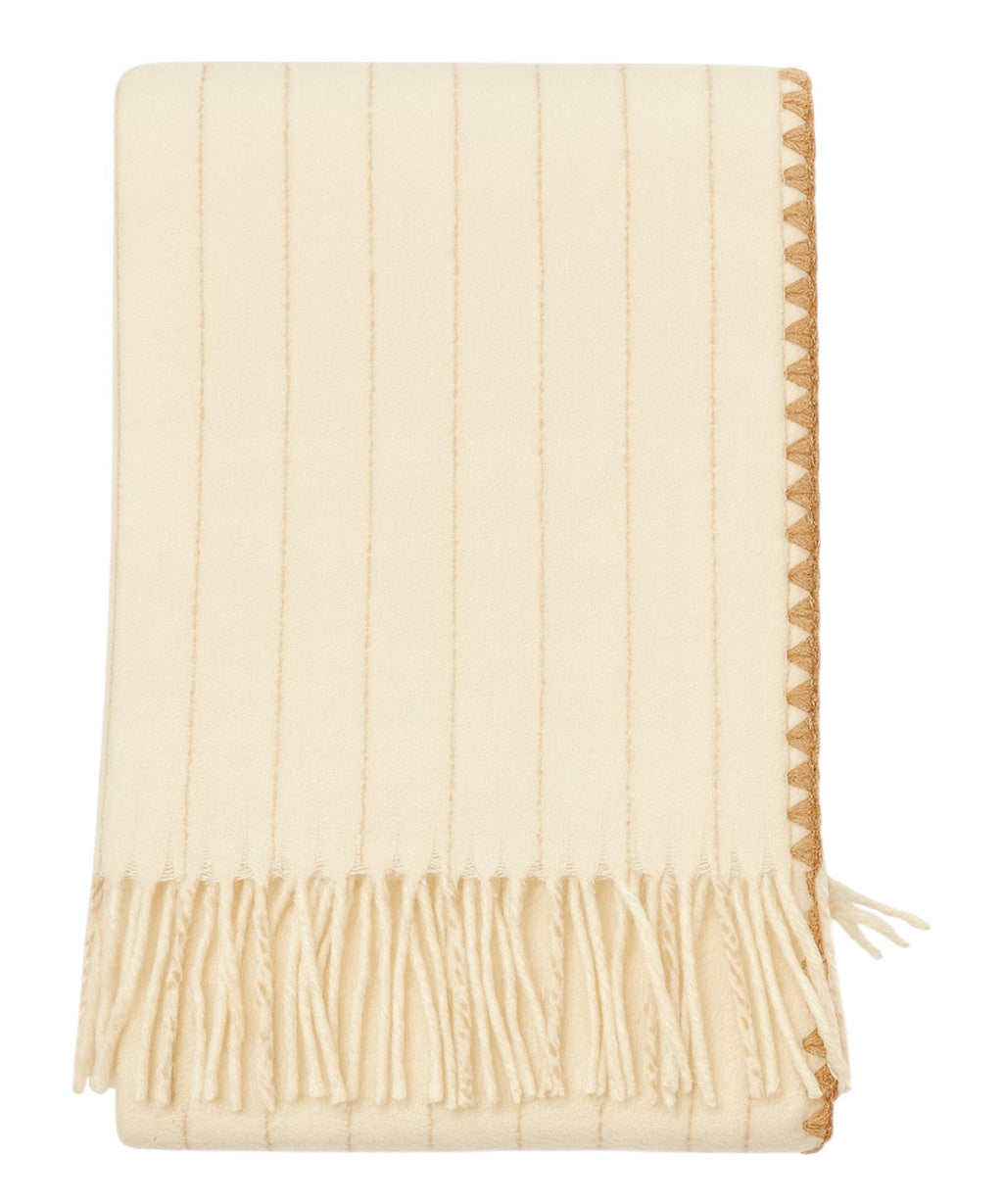 Orosei pure wool pinstripe scarf