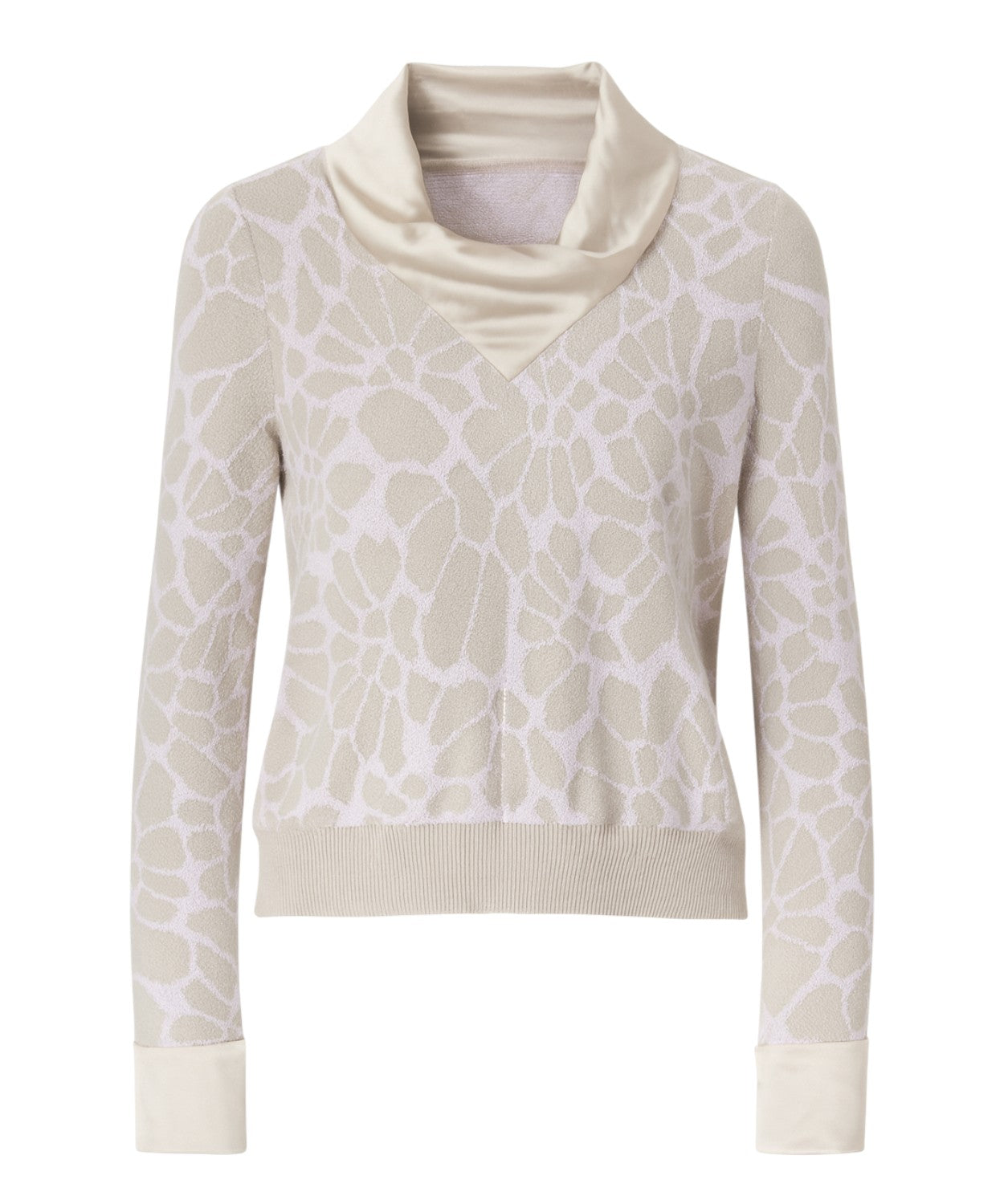 Maglione Tricot Chic con Collo Morbido in Satin