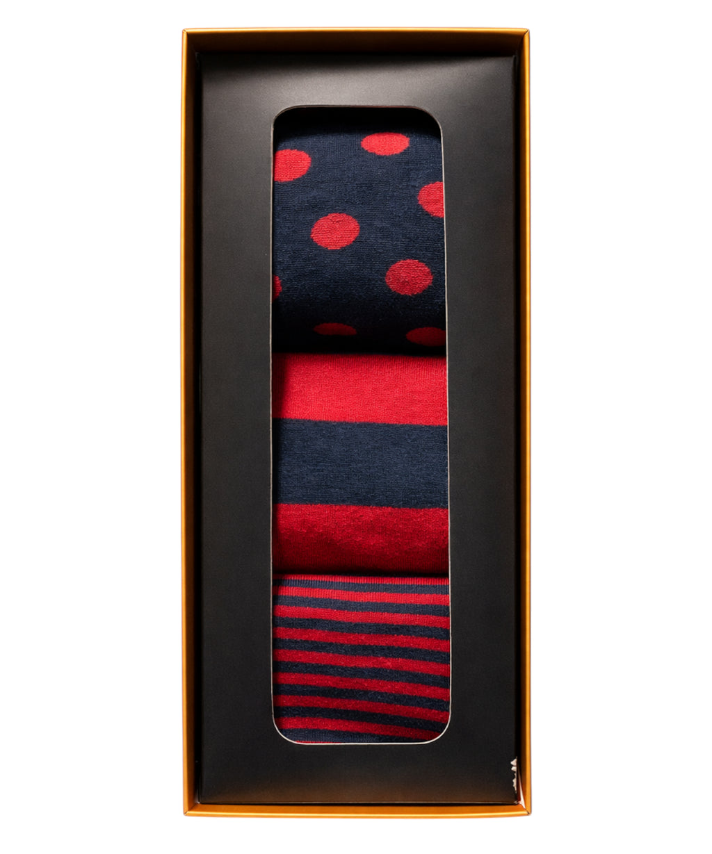 Gift set 3 men's socks with Alto Milano pattern