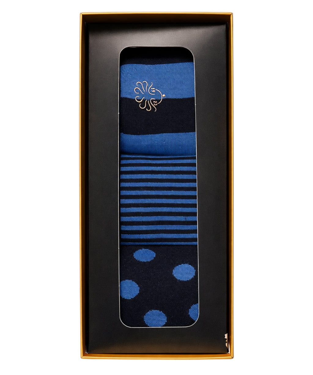 Gift set 3 men's long socks Milan