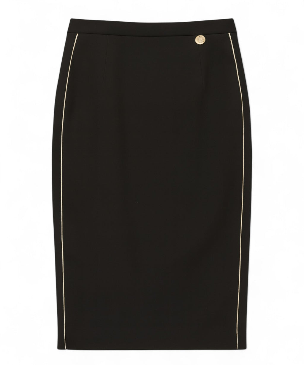 Tuwe Sheath Skirt with Slim Side Stripes