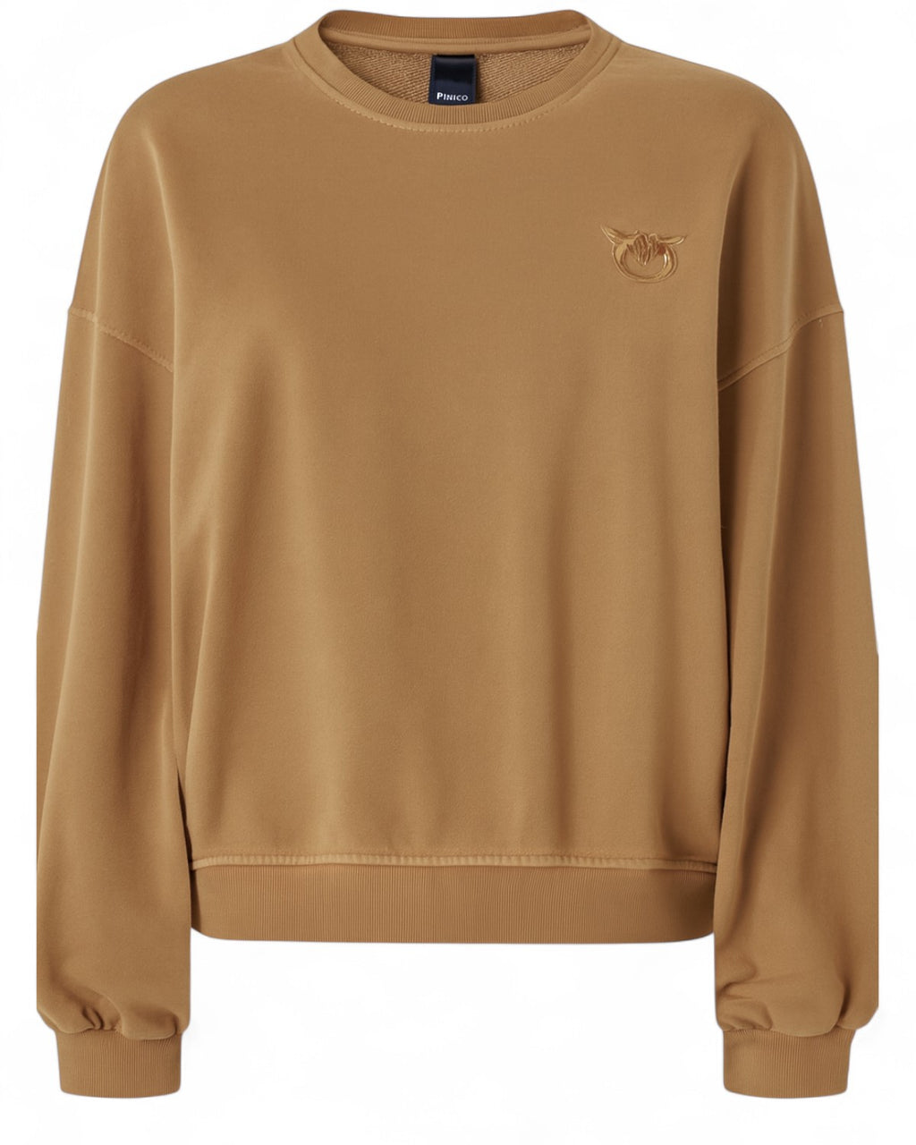 Felpa in Cotone con Ricamo Love Birds-Pinko-Maglieria-Vittorio Citro Boutique