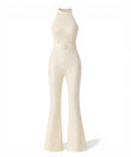 Twinset kanten jumpsuit met Amerikaanse halslijn en ceintuur