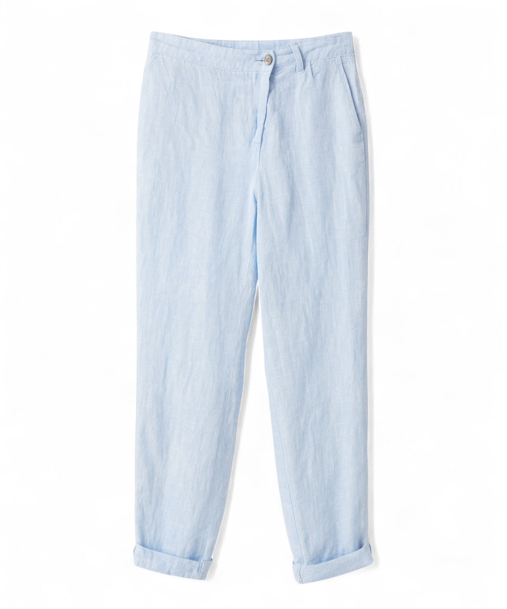 Emporio Armani Asymmetrical Linen Trousers