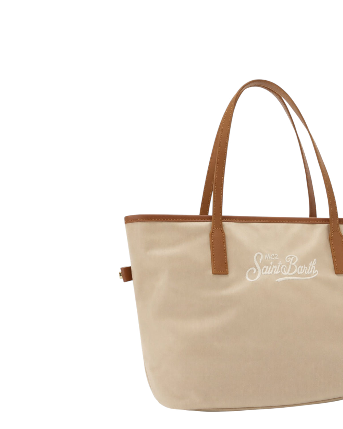 Borsa City Medium Nylon Beige MC2 Saint Barth