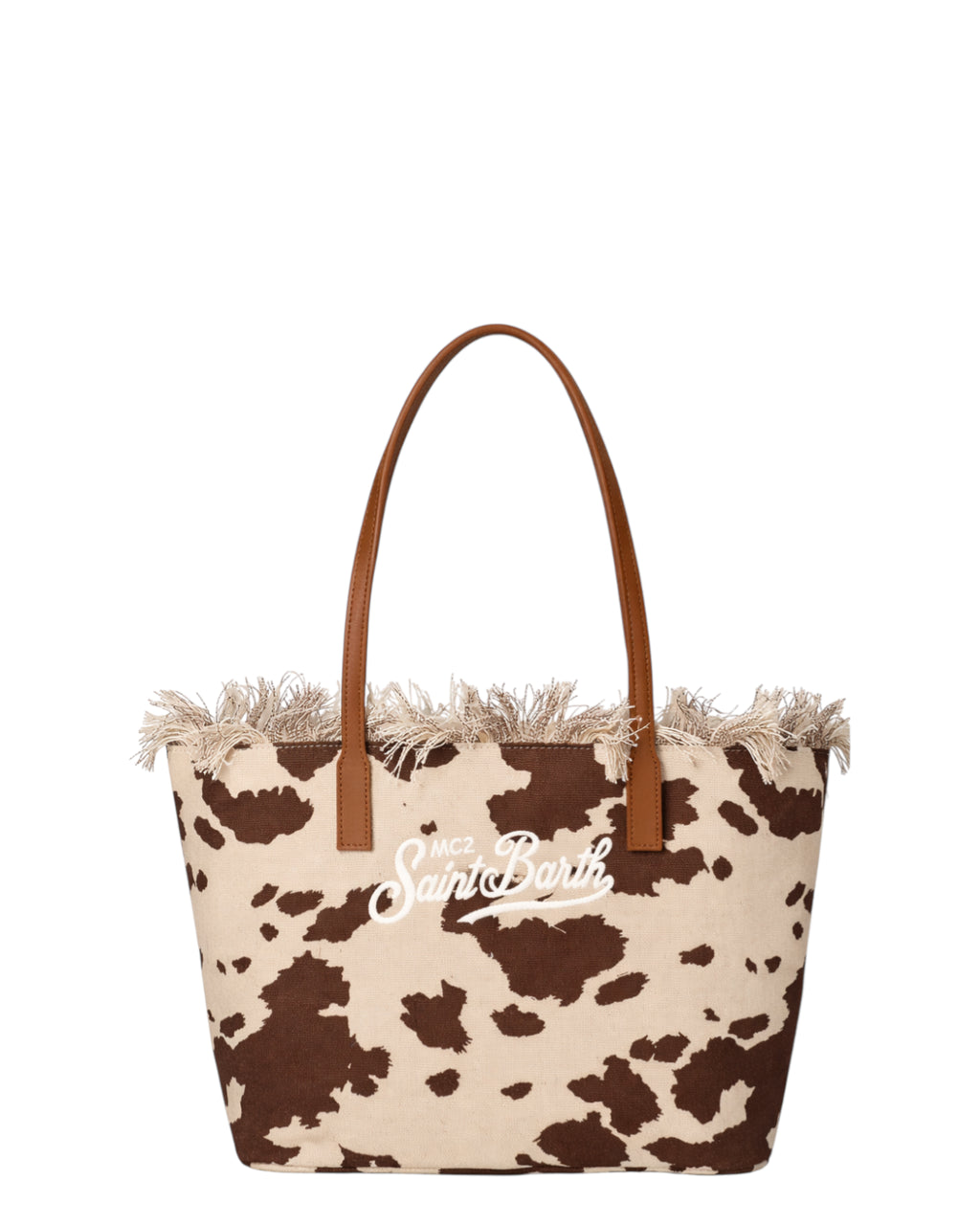 Borsa City Medium MC2 Saint Barth in canvas luipaardprint