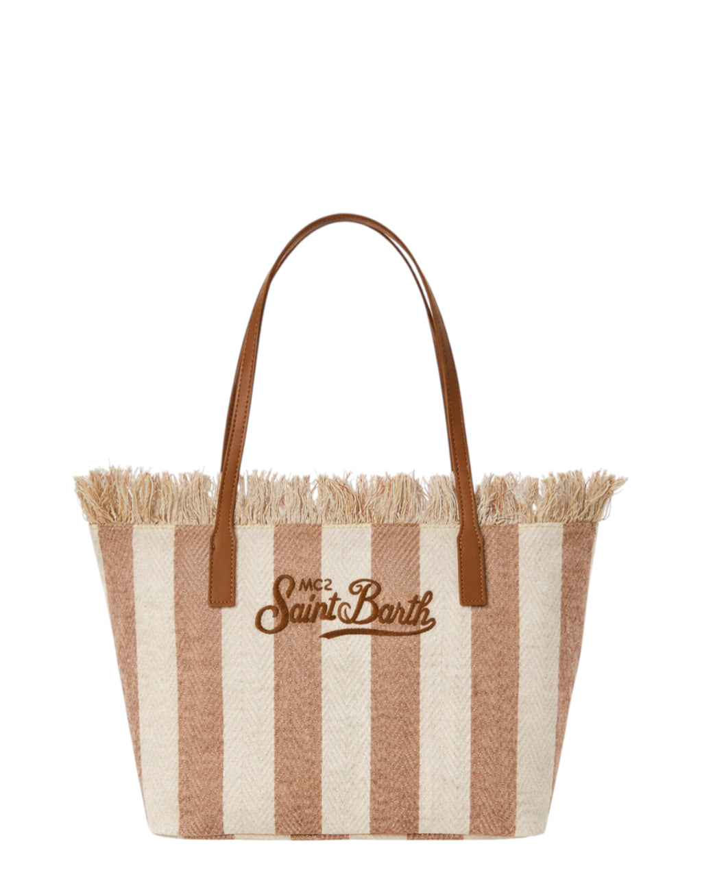 Borsa Shopper City Medium MC2 Saint Barth v pruhovaném plátně