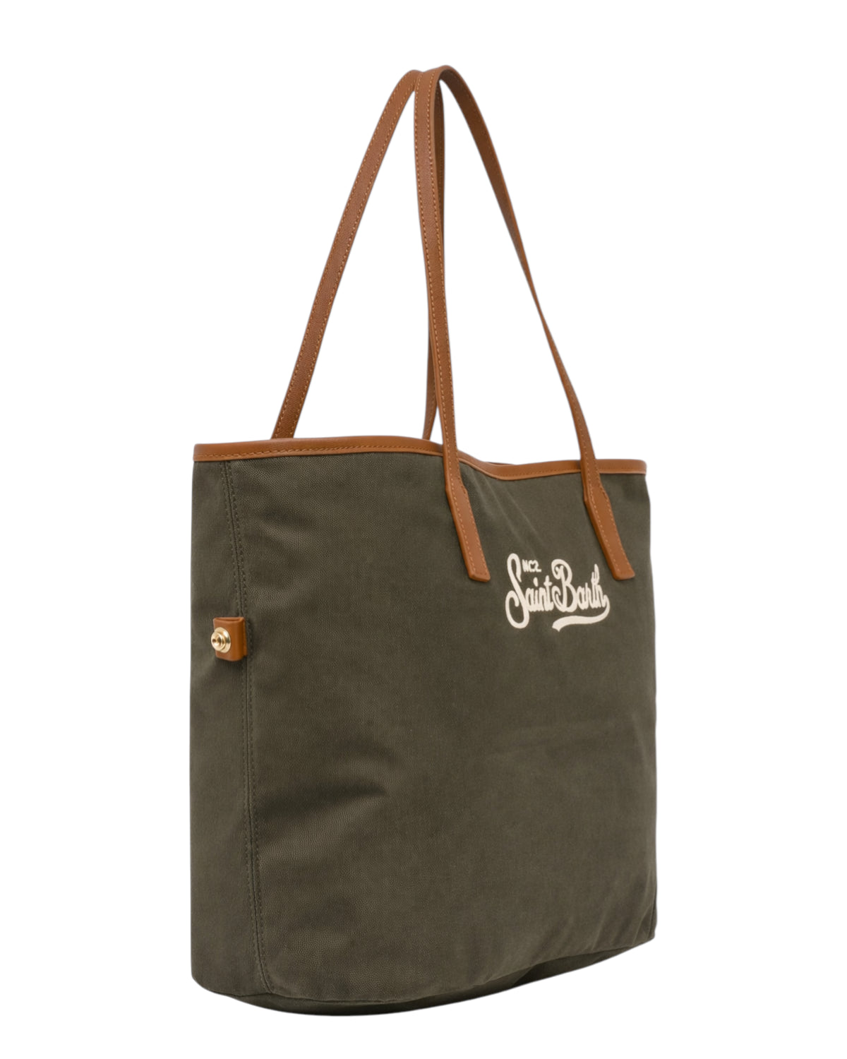 Borsa City in Nylon Verde Militare per Uso Quotidiano