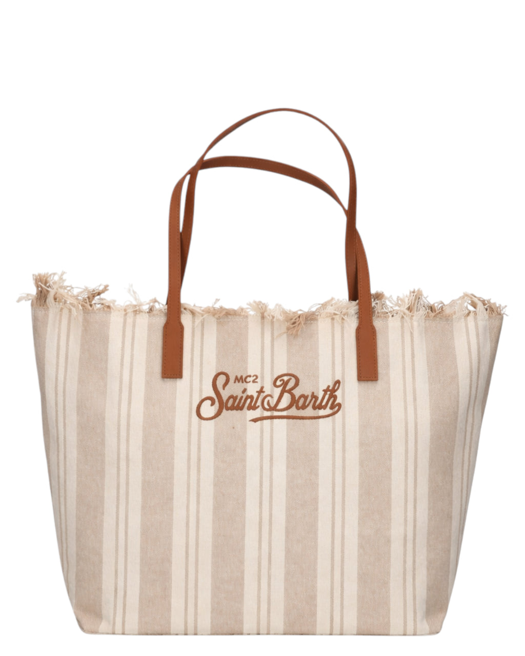MC2 Saint Barth striped canvas City Shopper Bag