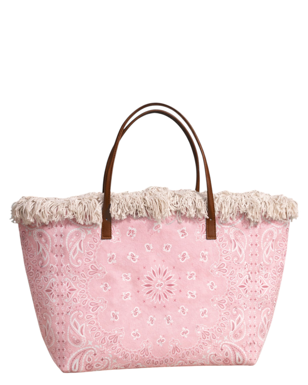 Torba Shopper City z płótna z frędzlami