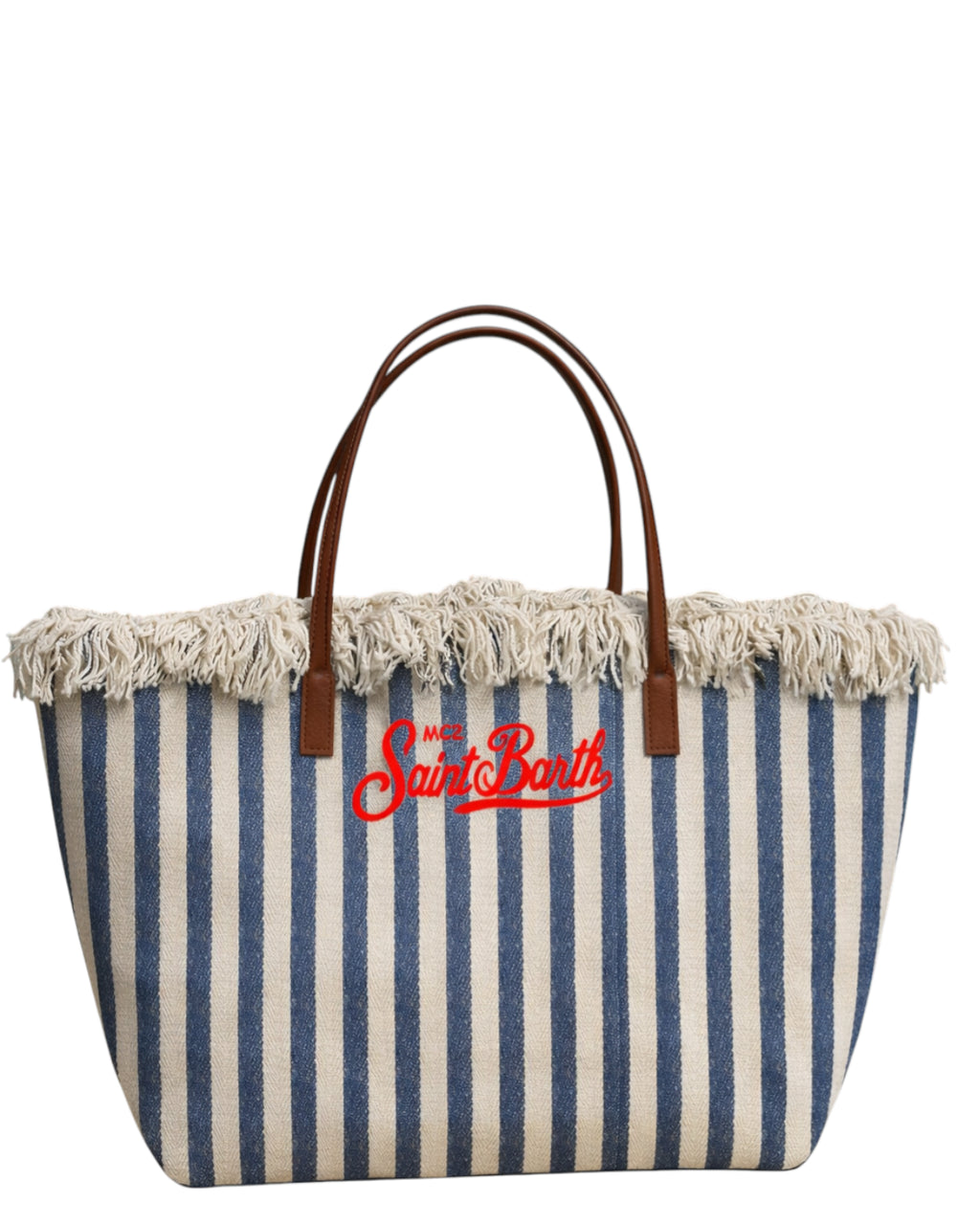 Shopper City MC2 Saint Barth i blå stribet canvas